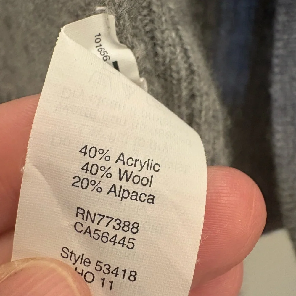 J. Crew Women's Gray Open Front Cardigan Wool Alpaca Size Small
